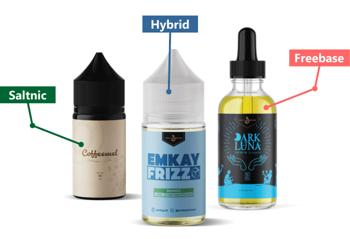 Liquid Saltnic, Freebase & hybrid