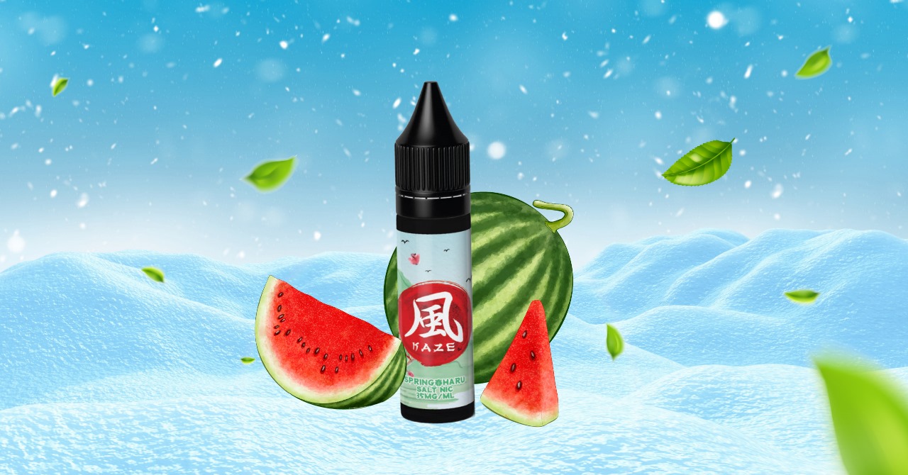 Rekomendasi liquid Salt Nic fruity dingin - Kaze Spring Haru
